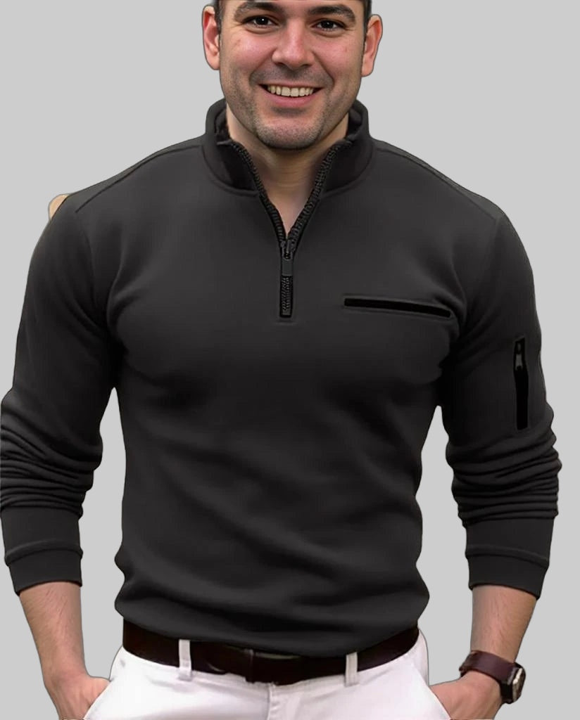 Ragnar – De Stoere Kleurblok Polo met Rits